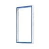 Glossy White With Blue Glass Border