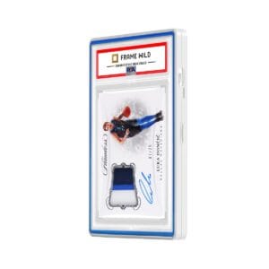 color glass series standard psa frame wild classic case – glossy white with blue glass border color glass series standard psa frame wild classic case – glossy white with blue glass border