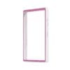 Glossy White With Light Purple Glass Border