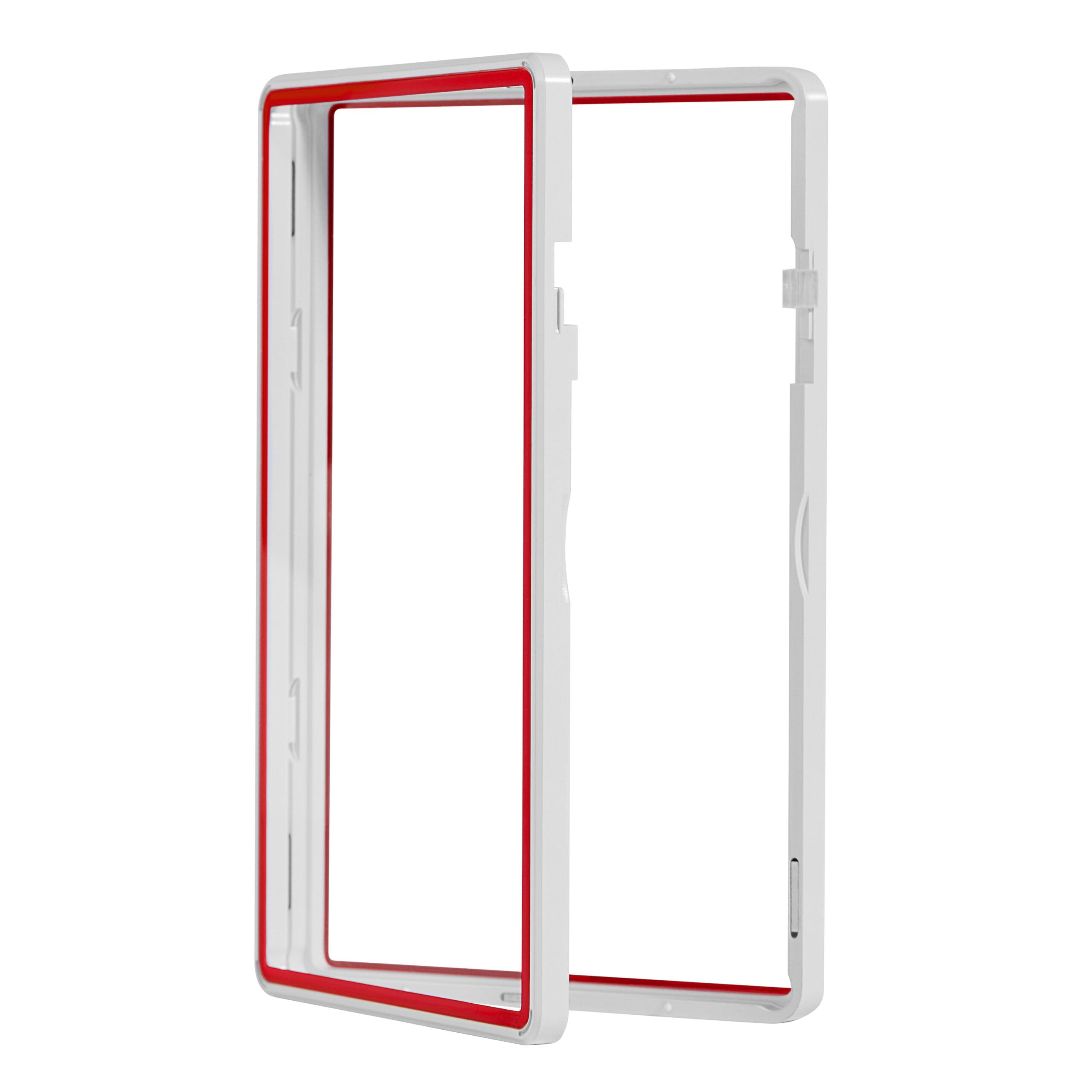 color glass series standard psa frame wild case glossy white with red glass border color glass series standard psa frame wild case glossy white with red glass border