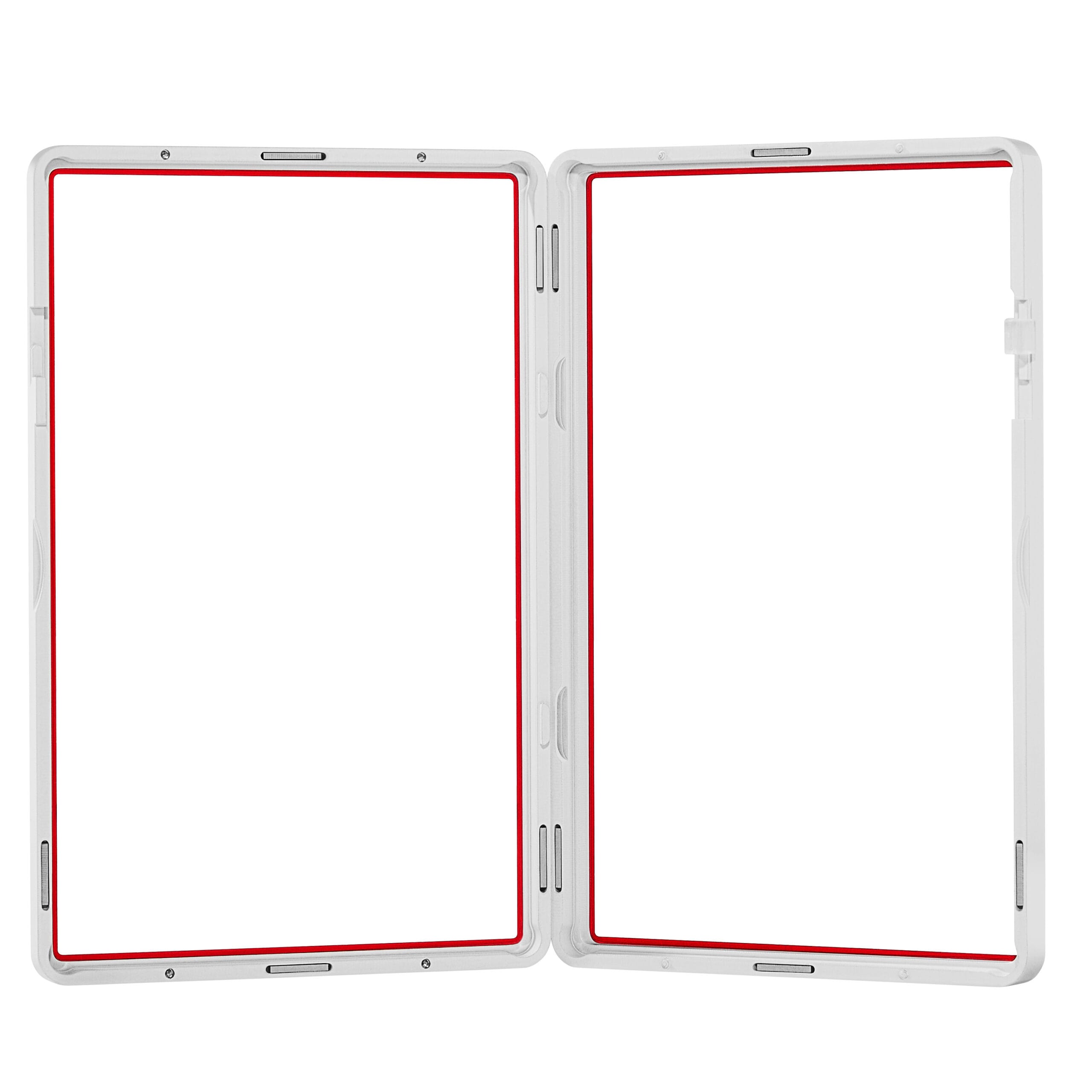 color glass series standard psa frame wild case glossy white with red glass border color glass series standard psa frame wild case glossy white with red glass border