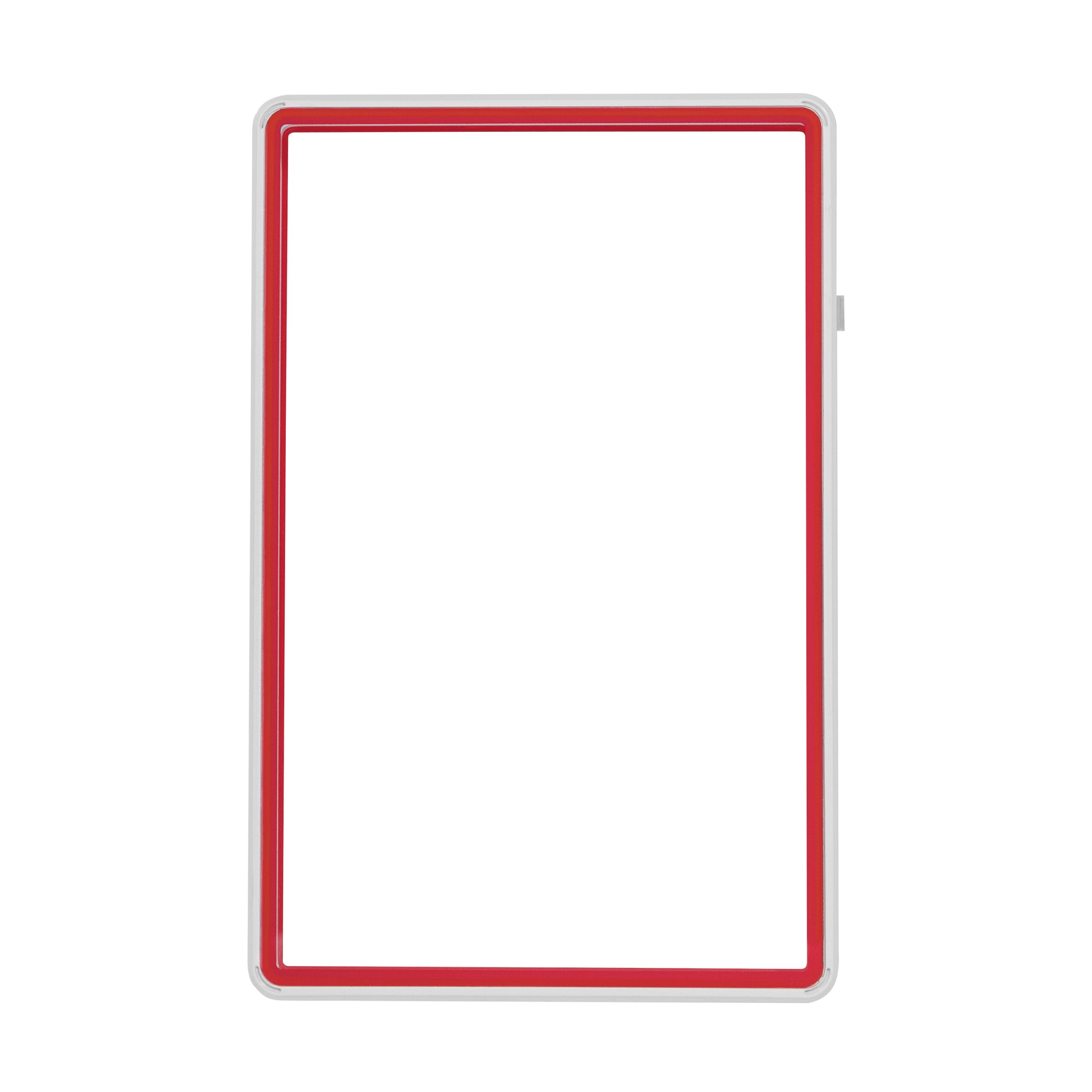 color glass series standard psa frame wild case glossy white with red glass border color glass series standard psa frame wild case glossy white with red glass border