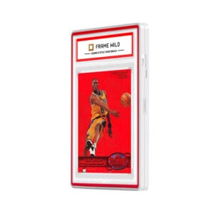 color glass series standard psa frame wild case glossy white with red glass border color glass series standard psa frame wild case glossy white with red glass border