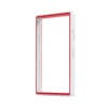 Glossy White With Red Glass Border