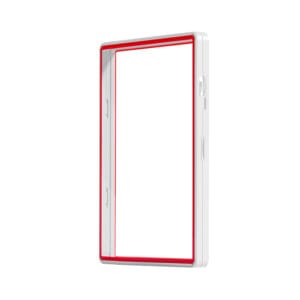 color glass series standard psa frame wild case glossy white with red glass border