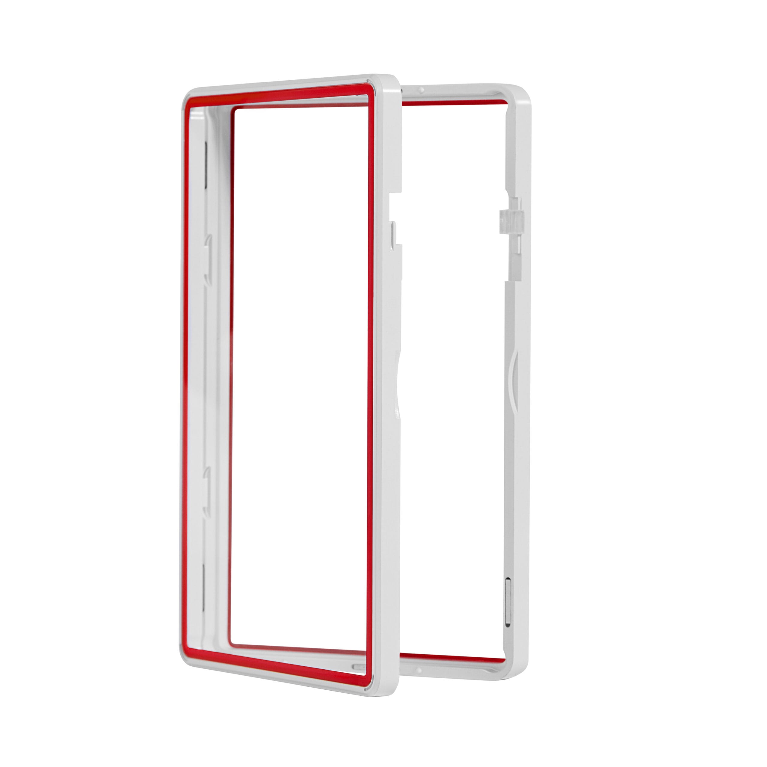 color glass series medium sized bgs frame wild case – glossy white with red glass border color glass series medium sized bgs frame wild case – glossy white with red glass border