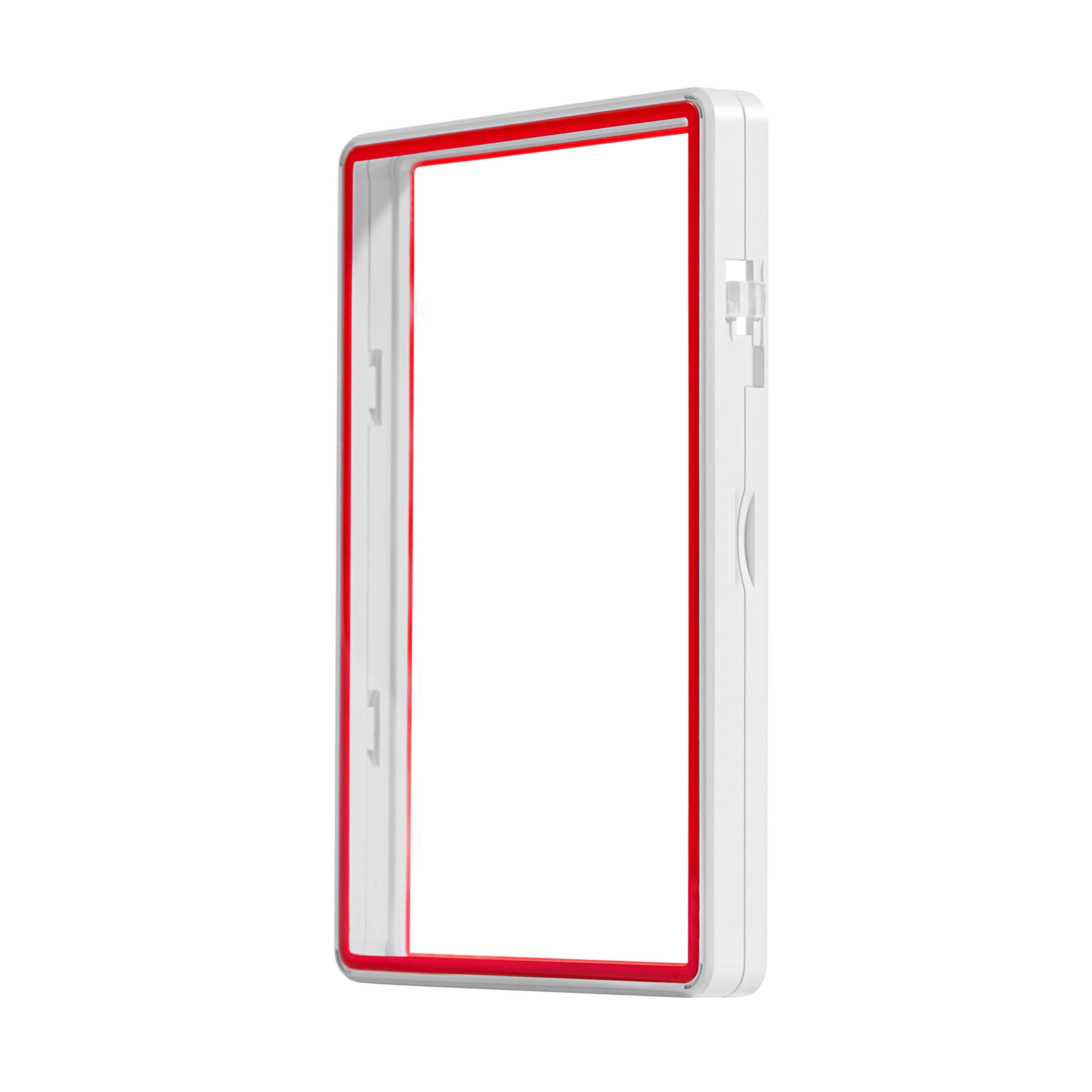 color glass series thick psa frame wild case – glossy white with red glass border color glass series thick psa frame wild case – glossy white with red glass border