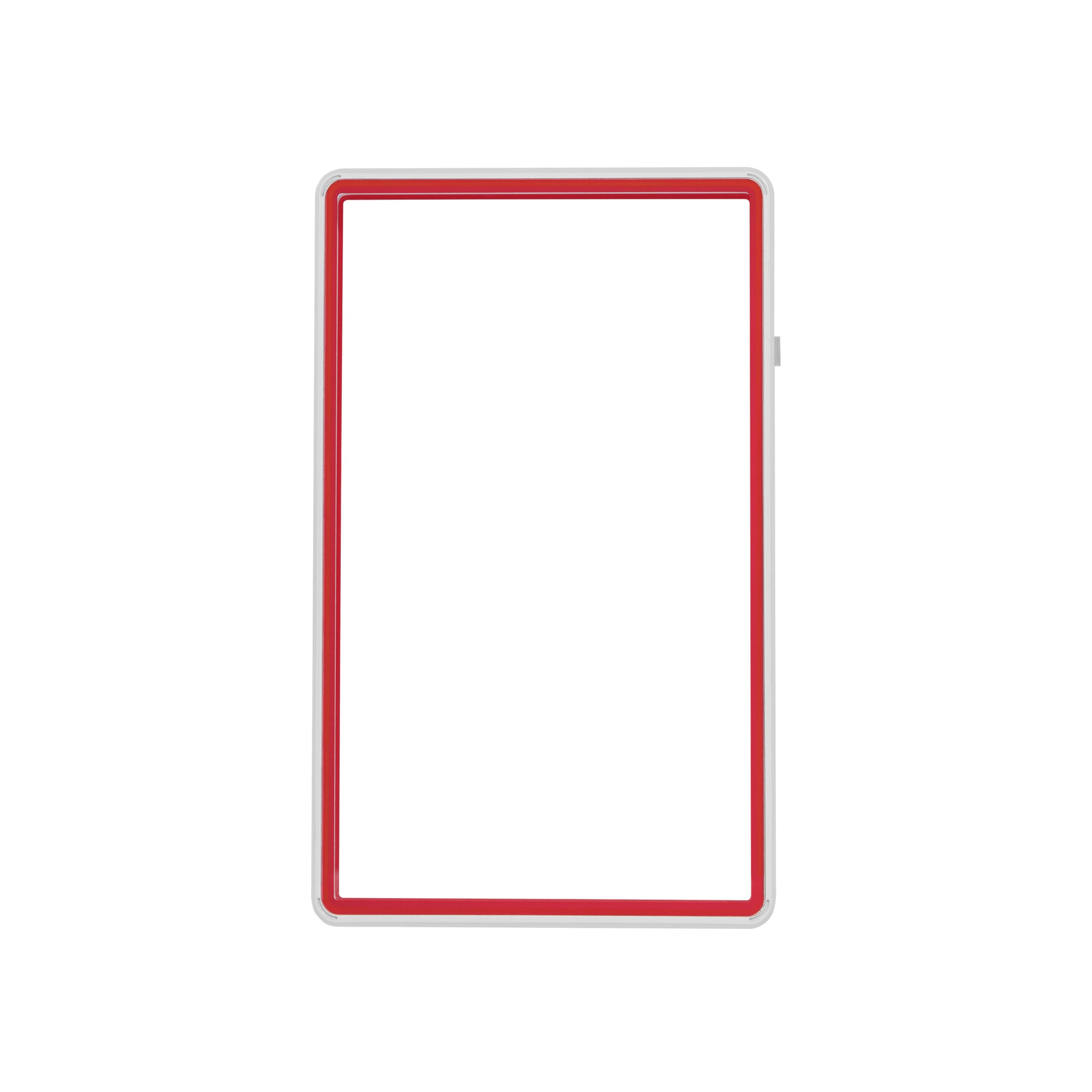 color glass series standard psa frame wild case glossy white with red glass border color glass series standard psa frame wild case glossy white with red glass border