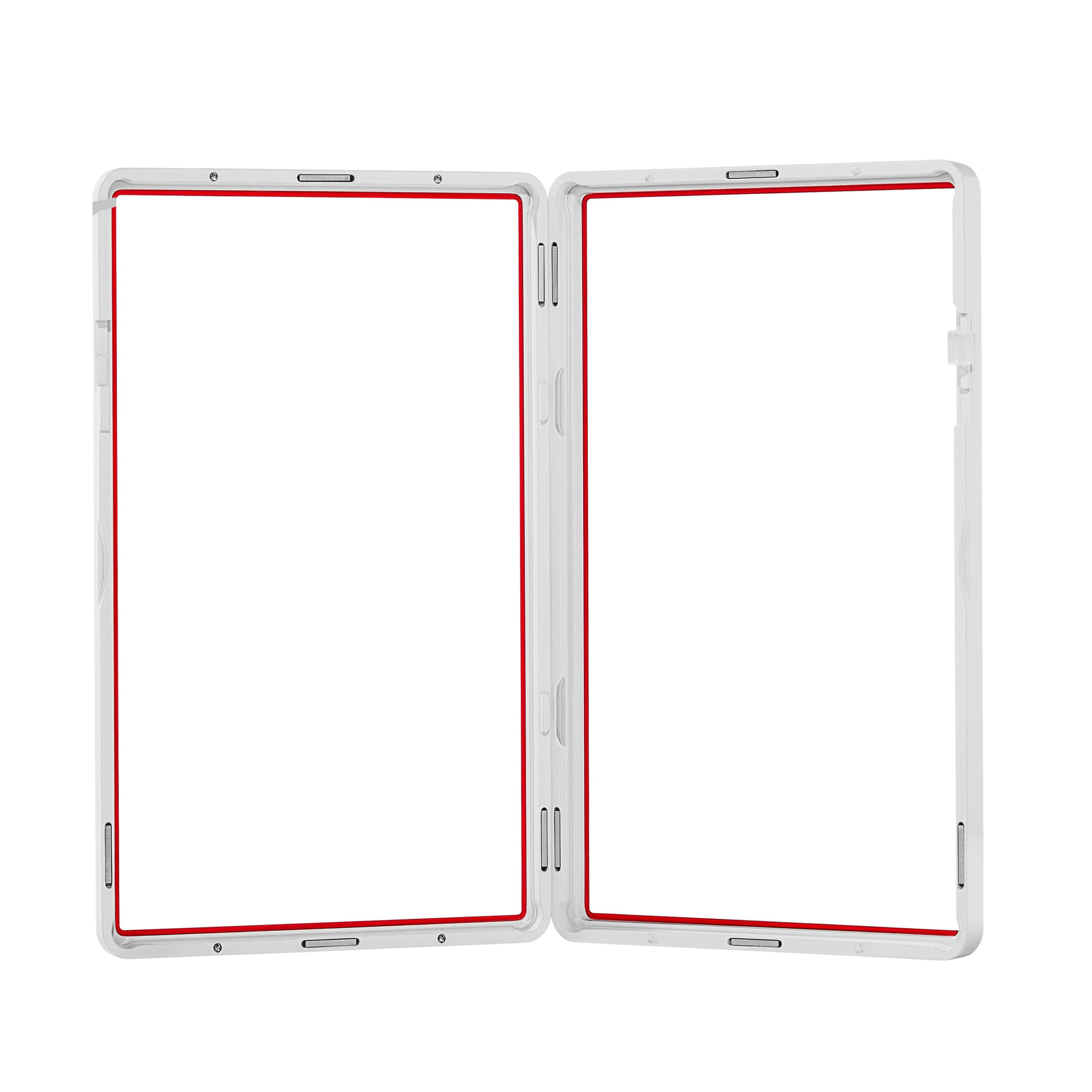 color glass series standard psa frame wild case glossy white with red glass border color glass series standard psa frame wild case glossy white with red glass border