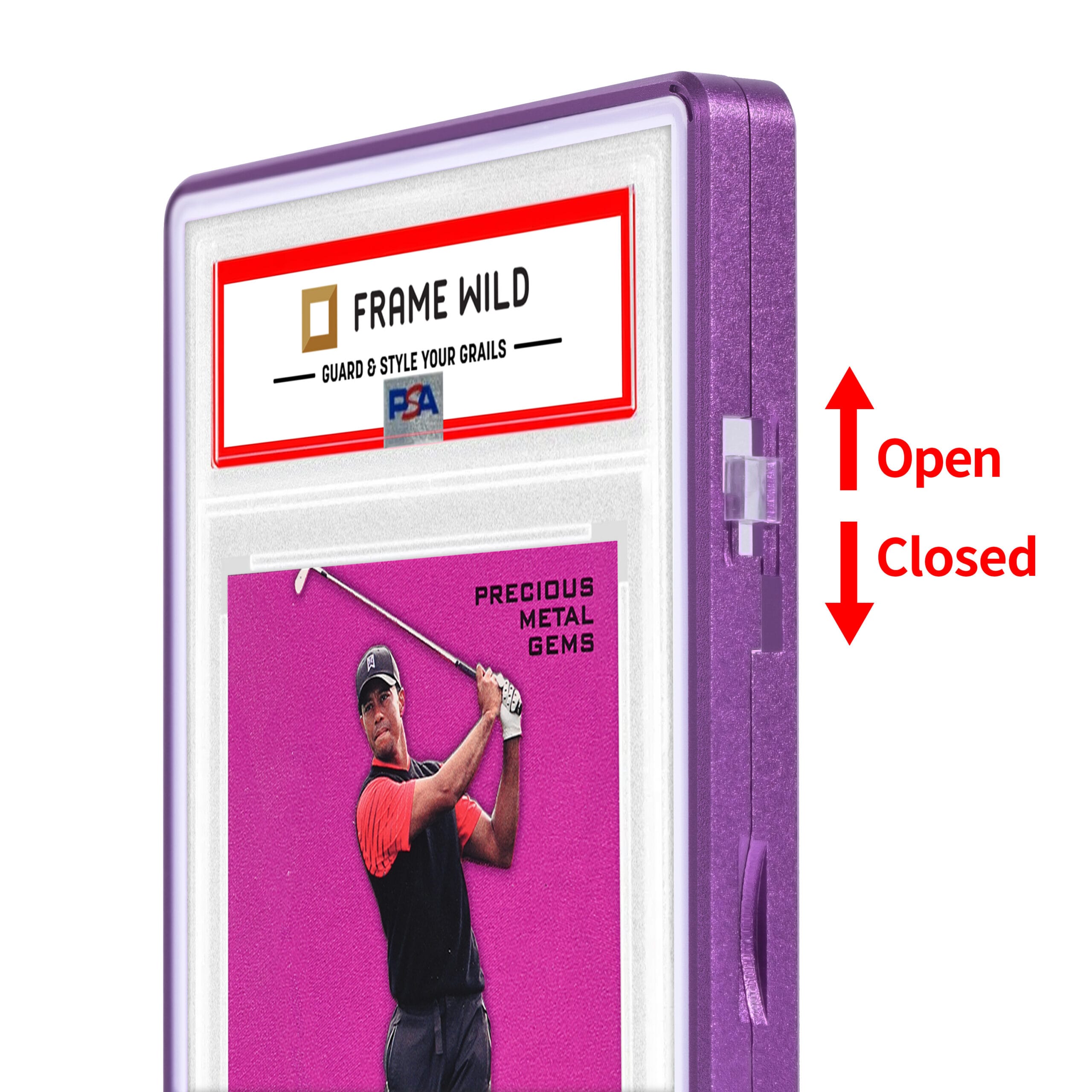 color glass series standard psa frame wild case eggshell purple with white glass border color glass series standard psa frame wild case eggshell purple with white glass border