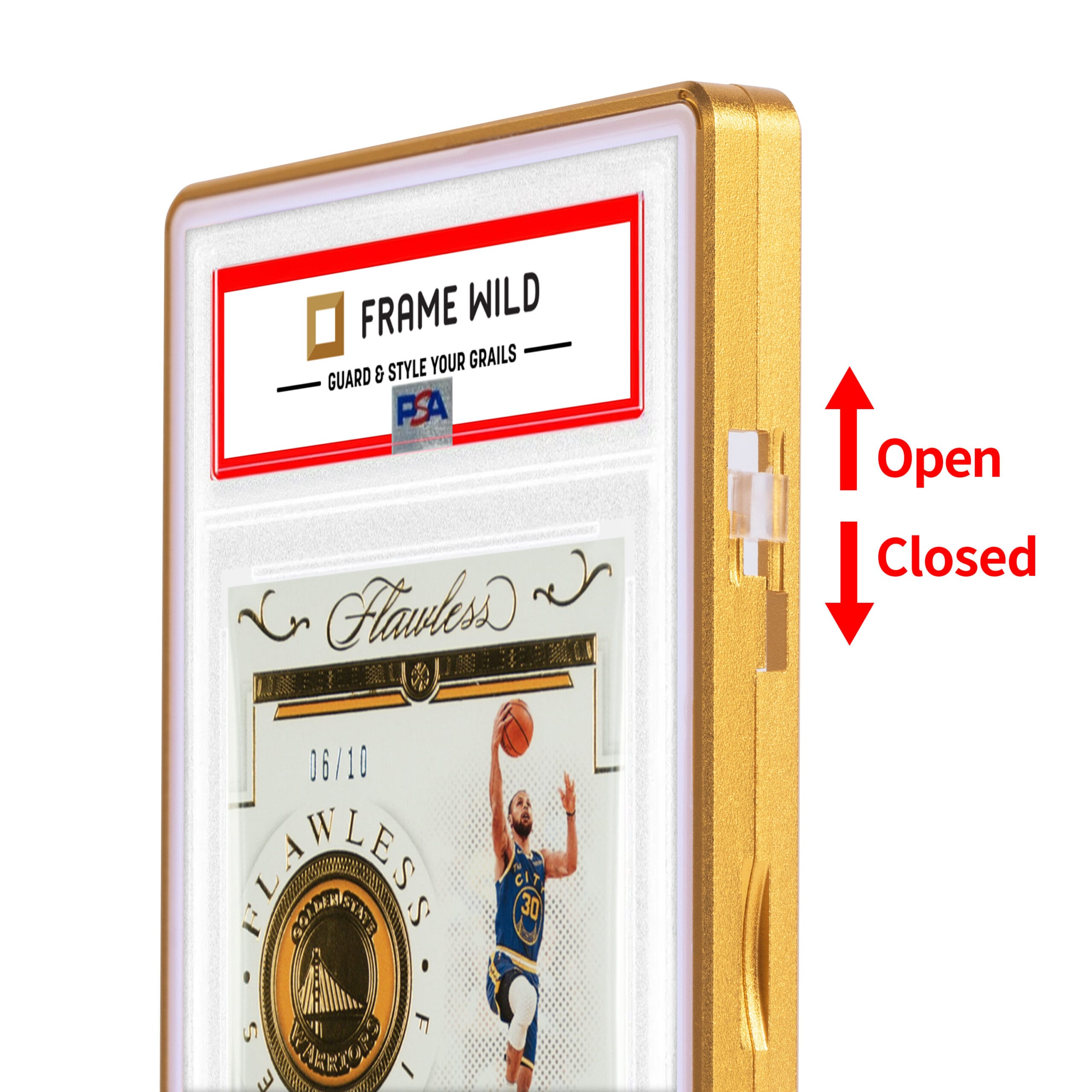 color glass series standard psa frame wild case eggshell ten gold with white glass border color glass series standard psa frame wild case eggshell ten gold with white glass border