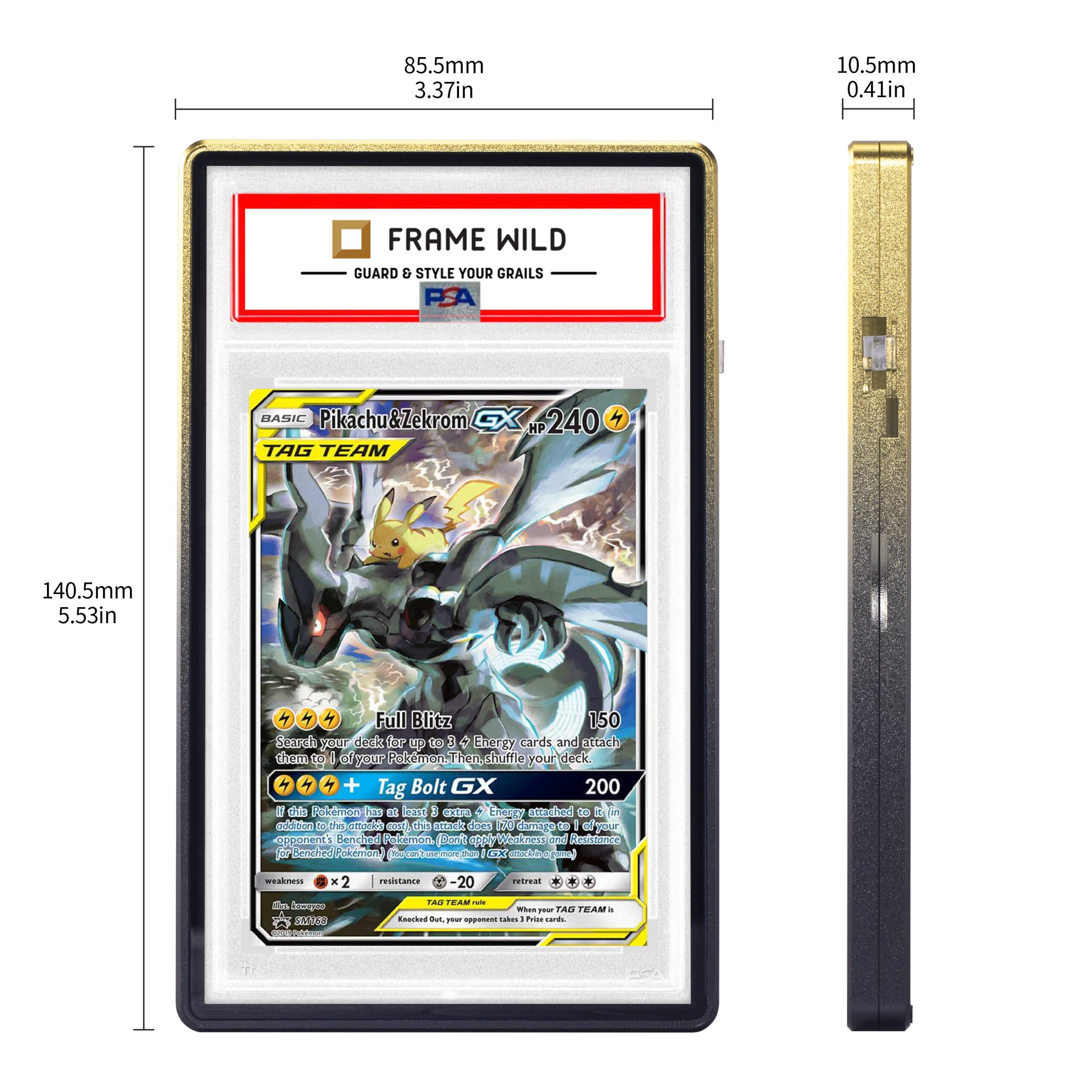 gradient series standard psa frame wild case top gold bottom black gradient series standard psa frame wild case top gold bottom black