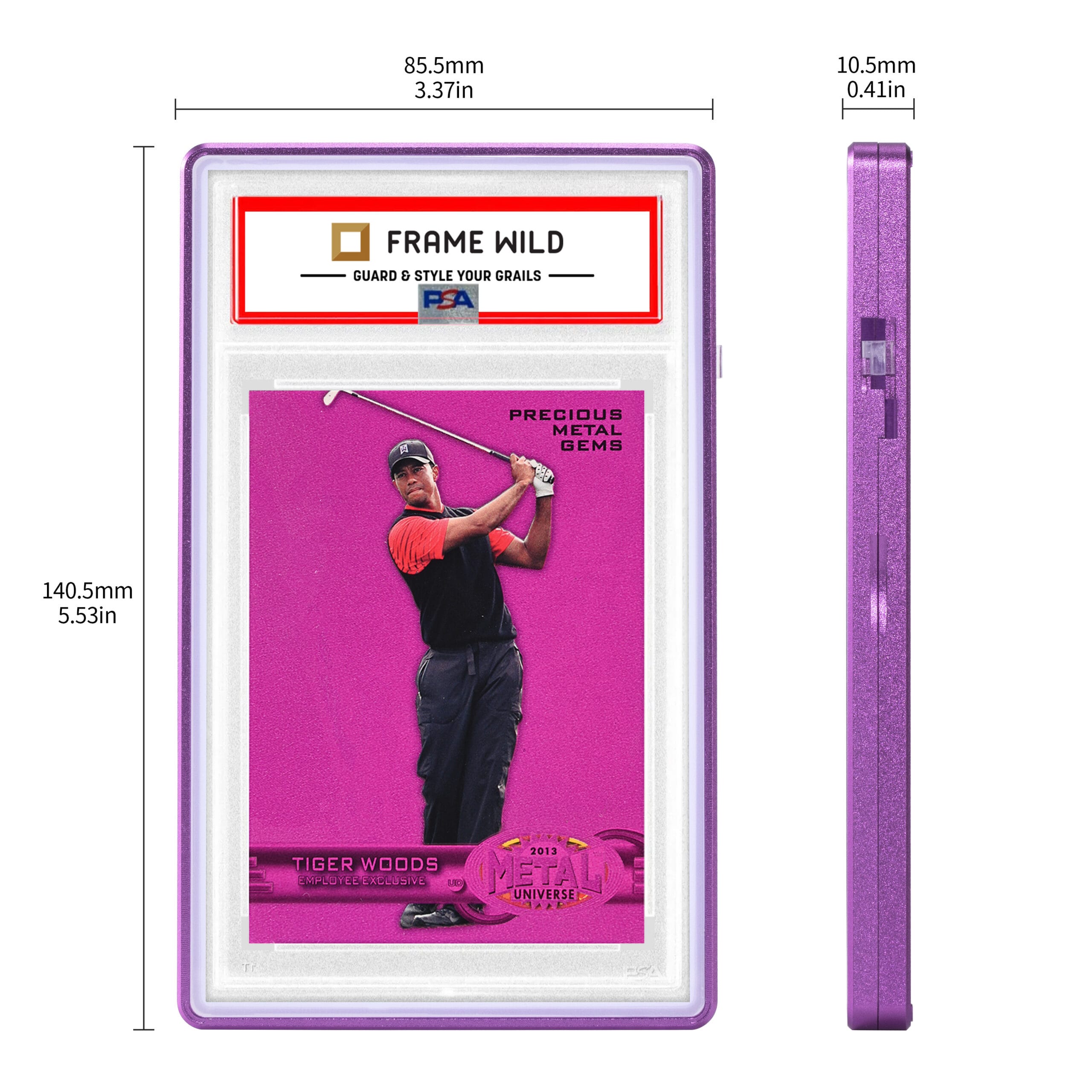color glass series standard psa frame wild case eggshell purple with white glass border color glass series standard psa frame wild case eggshell purple with white glass border