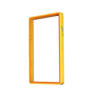 color glass series standard bgs frame wild classic case – glossy yellow with orange glass border