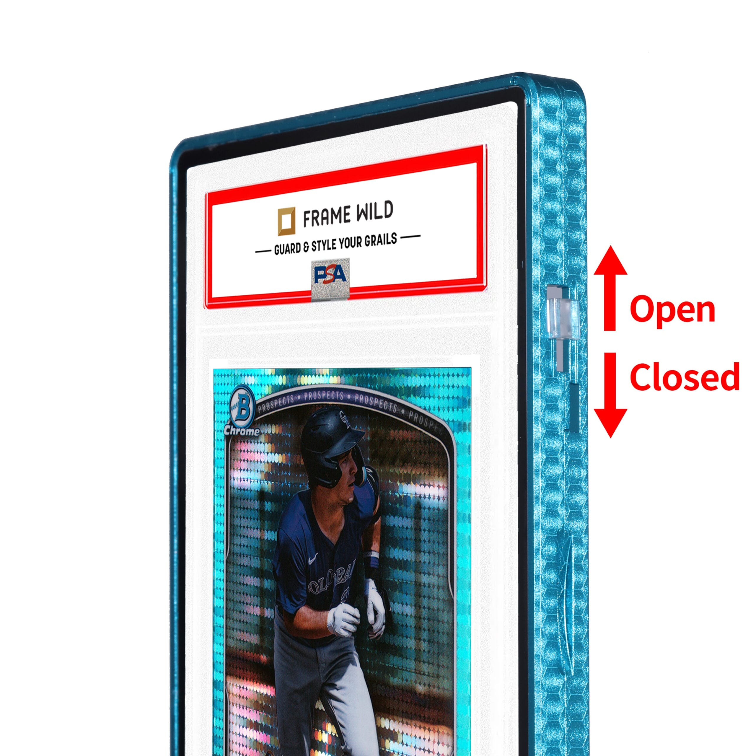 textured series standard psa frame wild classic case honeycomb aqua blue