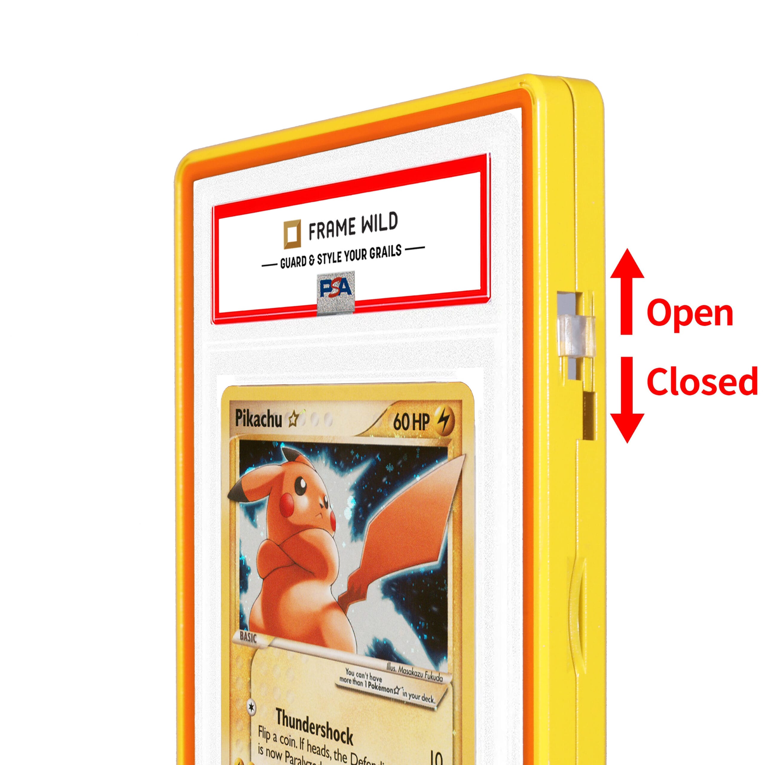 color glass series standard bgs frame wild classic case – glossy yellow with orange glass border
