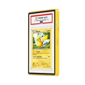 PSA-Standard-glossy-yellow-single-angled-pikachu Glossy Series Standard PSA Frame Wild Classic Case - Glossy Exotic Yellow, angled view