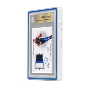 color glass series medium sized bgs frame wild classic case – glossy white with blue glass border color glass series medium sized bgs frame wild classic case – glossy white with blue glass border