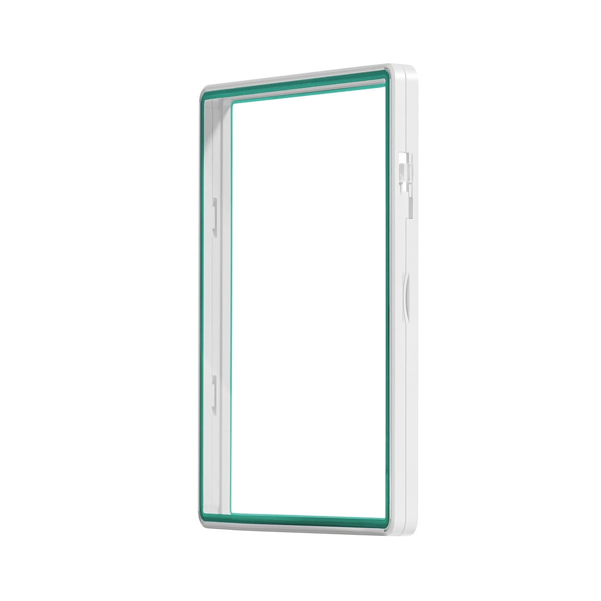 color glass series standard bgs frame wild classic case – glossy white with green glass border