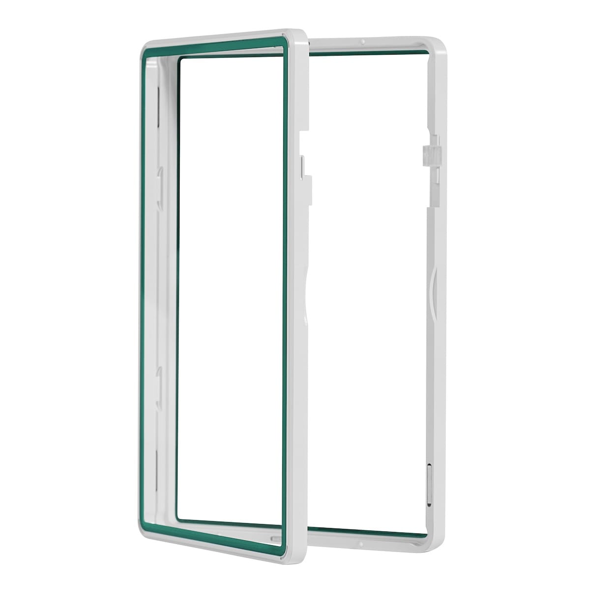 color glass series standard bgs frame wild classic case – glossy white with green glass border
