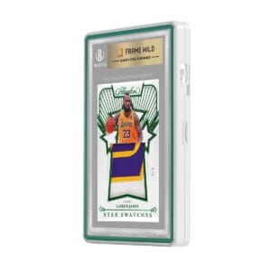 color glass series standard bgs frame wild classic case – glossy white with green glass border
