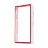 Glossy White With Red Glass Border