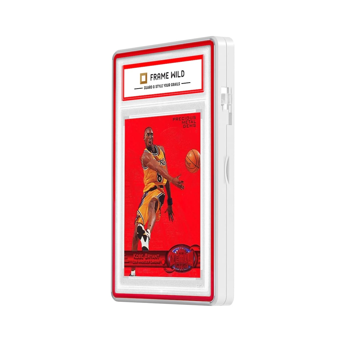 color glass series thick psa frame wild classic case – glossy white with blue glass border color glass series thick psa frame wild classic case – glossy white with blue glass border