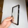 Shiny Metallic Black With Gold Glass Border