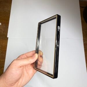 color glass series medium sized bgs frame wild classic case shiny/metallic black with silver glass border (copy)