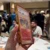 Shiny Metallic Gold with Orange Glass Border