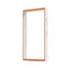 Glossy White With Orange Glass Border