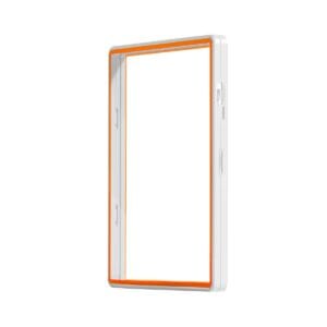 color glass series standard psa frame wild classic case glossy white with orange glass border