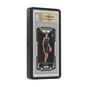 Medium Sized BGS Frame Wild Easy Lock Case - Eggshell Black, angled view with graded card