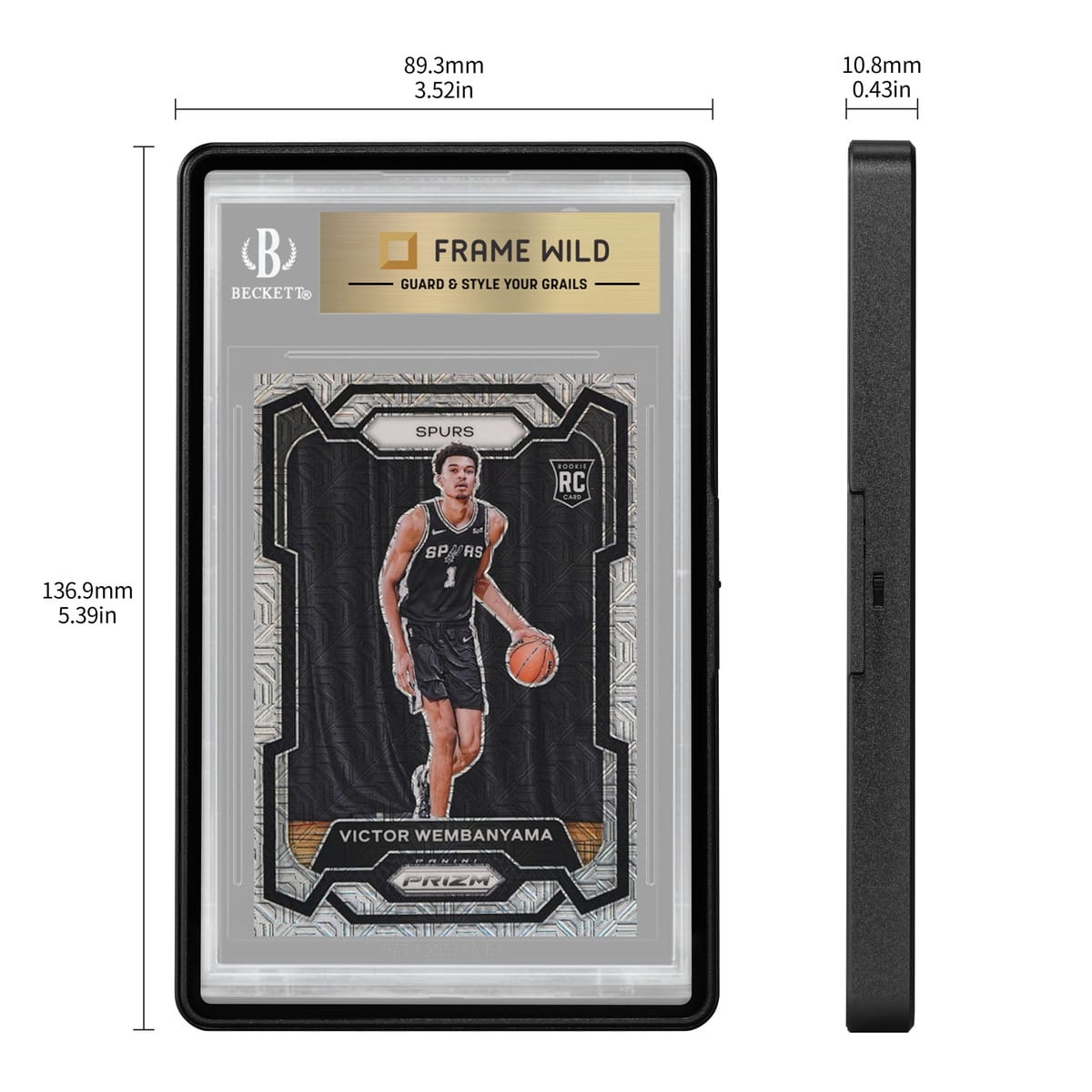 Standard BGS Frame Wild Easy Lock Case - Eggshell Black, dimensions