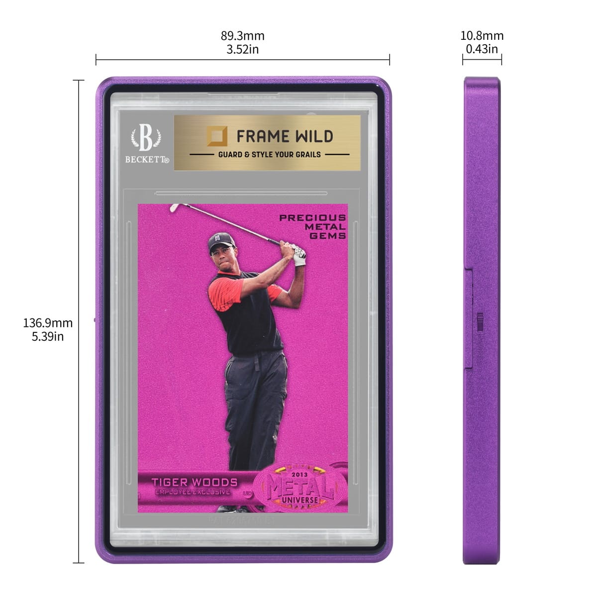 Standard BGS Frame Wild Easy Lock Case - Eggshell Purple, dimensions